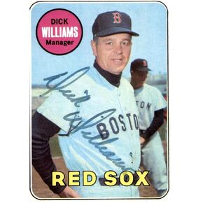 وقع ديك ويليامز 1969 Topps #349 موقعة Sox 50397 - بطاقات موقعة بالبيسبول in Saudi Arabia
