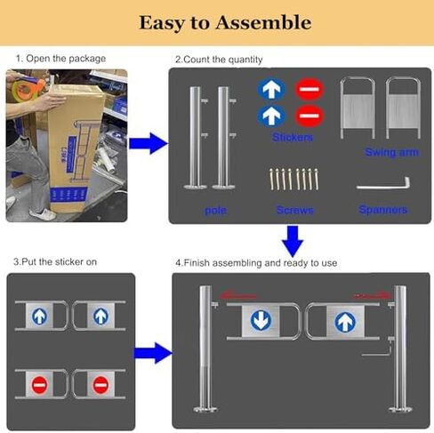 دليل المدخل في اتجاه واحد بوابة تأرجح تلقائية أوتوماتيكي مع سلامة الفولاذ المقاوم للصدأ ، بوابة أرجوحة المدخل ، باب بوابة مستودع المستودع ، مدخل السوبر ماركت in Kuwait