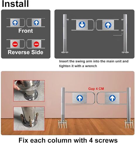 بوابة أرجوحة مدخل السوبر ماركت ، باب مدخل الفولاذ المقاوم للصدأ ، بوابة تأرجح السلامة ، لمدخلات مدرسة سوبر ماركت مصنع الممرات (الفضة) (140 × 97 سم) in Kuwait