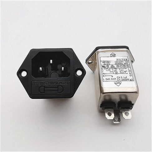 مرشح توصيل AC Fuse Socket Filter AR10D1 10A 6A 3A AR06D1 (AR06D1) in Saudi Arabia