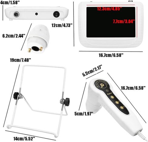 كاشف محلل شعر الجلد ، 5 بوصات شاشة LCD الرقمية تشخيص الماسح الضوئي التشخيص الماسح الضوئي للتحليل الماسح الضوئي الماسح الضوئي القابل لإعادة شحن آلة صحة الجلد الرقمية لاستخدام صالون الصالون المنزلي in Saudi Arabia