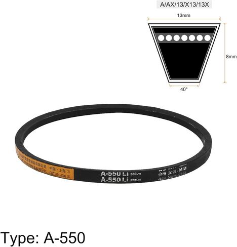 UXCELL A580 V-Belts 580mm INNER GIRTH 13 مم أعلى عرض 8 ملم حزام النقل الصناعي in Saudi Arabia