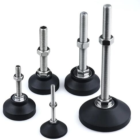8Pcs Adjustable Lathe Leg Dia 40mm Thread Type Feet Swivel Base M5/M6/M8/M10/M12(D40xM8x80mm) in Saudi Arabia