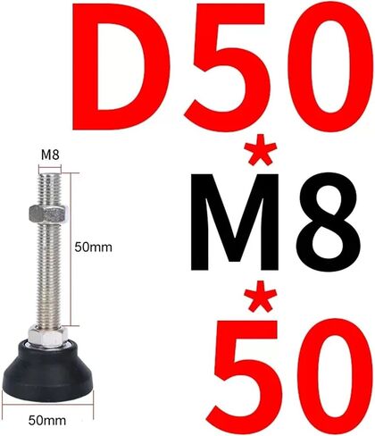 4Pcs Adjustable Lathe Leg Thread Type Adjustable Levelling Feet Swivel Base(50xM12x50mm) in Saudi Arabia