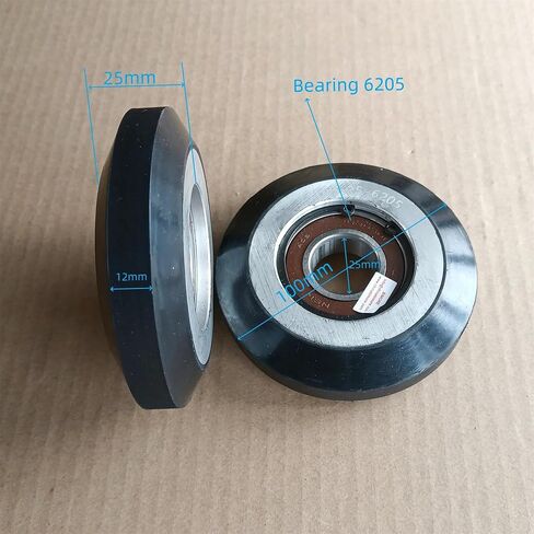 Elevator Spare Parts Lift High Speed Guide Shoe Wheel Roller 100 * 25 * 6205 OD 100mm W 25mm Bearing 6205DU in Saudi Arabia
