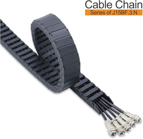BIRAN 1-Meter Cable Drag Chain Semi Enclosed Inner Opening Series J15BF.3. N 15 * 15 15 * 20 15 * 30 15 * 40 15 * 50(48mm,15x15 mm) in Saudi Arabia