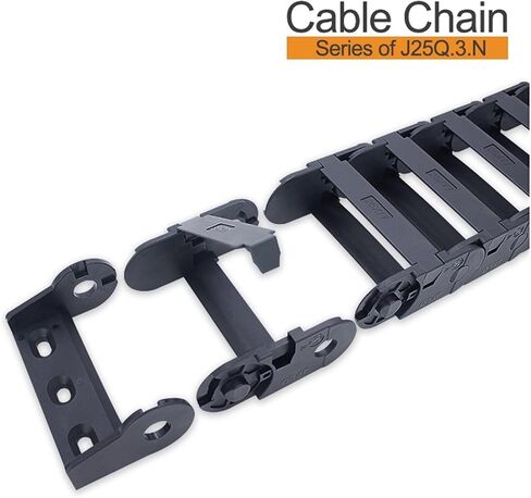 BIRAN 1-Meter Cable Drag Chain.Series of J25Q.3.N-Bridge Type Interior Opening(175mm,25x57 mm) in Saudi Arabia