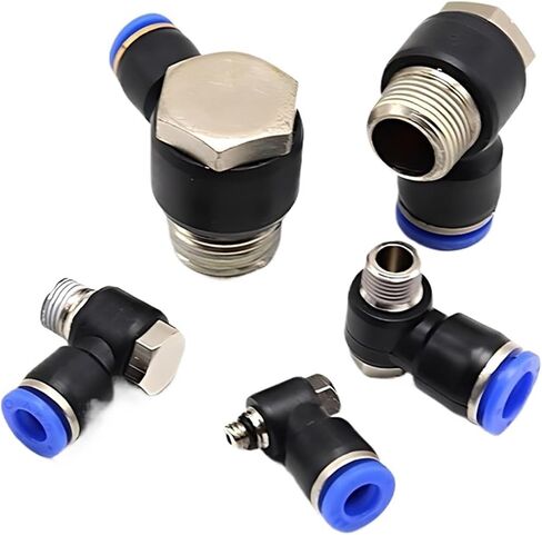 10 PCS PH الخيط السداسي الخارجي مباشرة من خلال 1/8 "1/2 3/8 1/4 BSPT PNEUMATIC FITTING لموصلات أنبوب خرطوم الهواء (PH4-M5) in Saudi Arabia