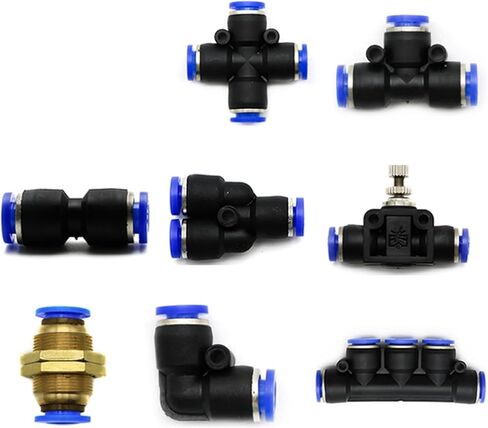 التركيبات الهوائية الهوائية PU PV PY PM PZA PK SA 4MM 6MM 8MM 10MM 12MM 12 مم خرطوم توصيل توصيل سريع التوصيل (PE ، 10 PCS_OD 8MM) in Saudi Arabia