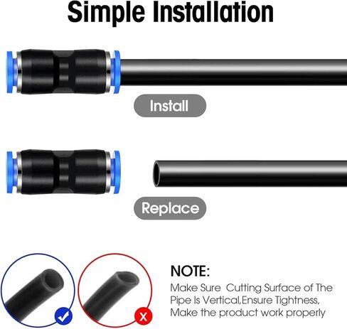 التركيبات الهوائية الهوائية PU PV PY PM PZA PK SA 4MM 6MM 8MM 10MM 12MM 12 مم خرطوم توصيل توصيل سريع التوصيل (PE ، 10 PCS_OD 8MM) in Saudi Arabia