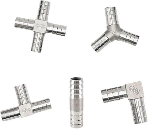 خرطوم بارب 304 موصلات ذيل الفولاذ المقاوم للصدأ 6 مم 8 مم 10 مم 12 مم T -Type type Type Cross Pipe Fitting Pagoda Tail Barb Connector (y type ، 34mm) in Saudi Arabia