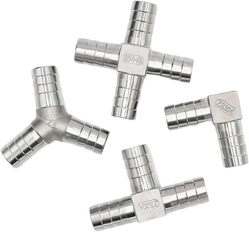 خرطوم بارب 304 موصلات ذيل الفولاذ المقاوم للصدأ 6 مم 8 مم 10 مم 12 مم T -Type type Type Cross Pipe Fitting Pagoda Tail Barb Connector (y type ، 34mm) in Saudi Arabia