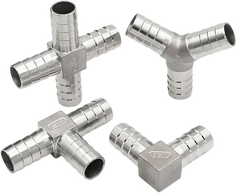 خرطوم بارب 304 موصلات ذيل الفولاذ المقاوم للصدأ 6 مم 8 مم 10 مم 12 مم T -Type type Type Cross Pipe Fitting Pagoda Tail Barb Connector (y type ، 34mm) in Saudi Arabia