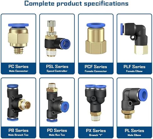 Pneumatic Air Connector Fitting PC PCF PB PD PL PLF PX PSL 4mm 6mm 8/10mm Thread 1/8 1/4 3/8 1/2 Hose Fittings(4-02,PSL) in Saudi Arabia