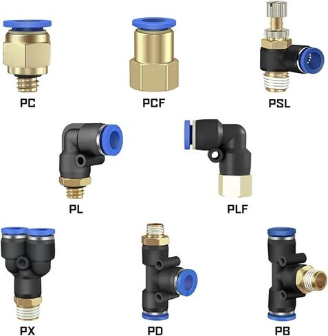 Pneumatic Air Connector Fitting PC PCF PB PD PL PLF PX PSL 4mm 6mm 8/10mm Thread 1/8 1/4 3/8 1/2 Hose Fittings(4-02,PSL) in Saudi Arabia