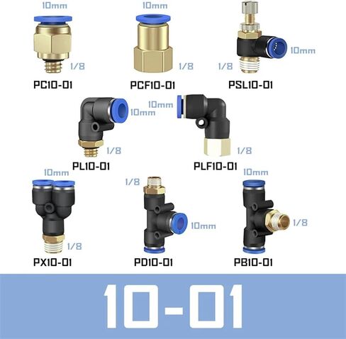 Pneumatic Air Connector Fitting PC PCF PB PD PL PLF PX PSL 4mm 6mm 8/10mm Thread 1/8 1/4 3/8 1/2 Hose Fittings(4-02,PSL) in Saudi Arabia