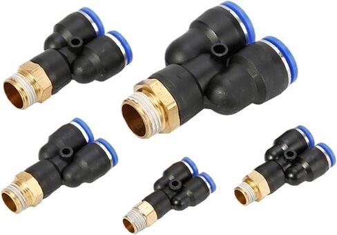 الموصل الهوائي px 4-12mm أنبوب خرطوم هواء تركيب الهواء 1/4 "1/8" 3/8 "1/2" BSPT للأنابيب الذكور زوجين لخرطوم الهواء (6-02) in Saudi Arabia