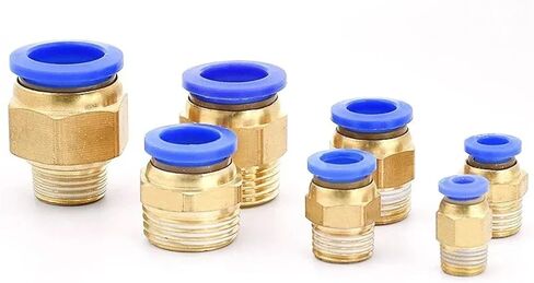 10pcs موصل الهواء الهوائي التركيب PC 4mm 6mm 8mm 10mm 12mm الخيط 1/4 "1/8" 3/8 1/2 تجهيزات خرطوم موصلات سريعة (PC6-M8x1.25،50 PCS) in Saudi Arabia