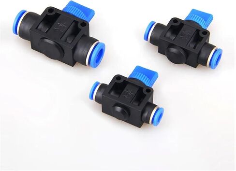HVFF Pnuematic Fittings 4/6/8/10/12mm Air Tube Hose Connector 2 Way Push in Connector Valve Switch Joint Fitting Pneumatic Parts(HVFF-12MM) in Saudi Arabia