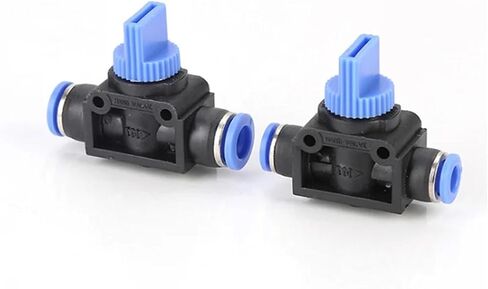 HVFF Pnuematic Fittings 4/6/8/10/12mm Air Tube Hose Connector 2 Way Push in Connector Valve Switch Joint Fitting Pneumatic Parts(HVFF-12MM) in Saudi Arabia