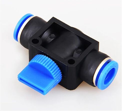 HVFF Pnuematic Fittings 4/6/8/10/12mm Air Tube Hose Connector 2 Way Push in Connector Valve Switch Joint Fitting Pneumatic Parts(HVFF-12MM) in Saudi Arabia