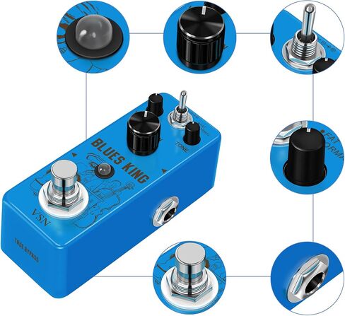 VSN Blues Drive Vintage Overdrive Guitar Effect Pedal & VSN Guitar Power Power Adapter in Saudi Arabia