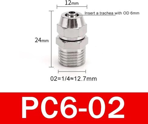 PC 4 6 8 10 12mm أنبوب أنبوب إلى 1/8 1/4 3/8 1/2 TRACHEA موصل المسمار السريع المكونات الهوائية النحاسية المفصل السريع (PC10-01،10 PCS) in Saudi Arabia