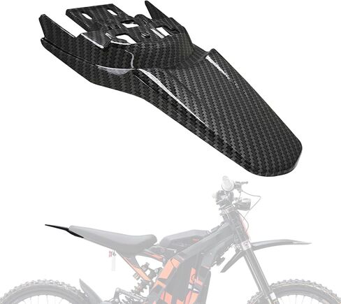 Motorcycle Rear Fender Mudguard for Surron Sur Ron Light Bee X/S Segway X260 X160 Electric Dirt Bike,Carbon Fiber Texture,PP Material in Saudi Arabia