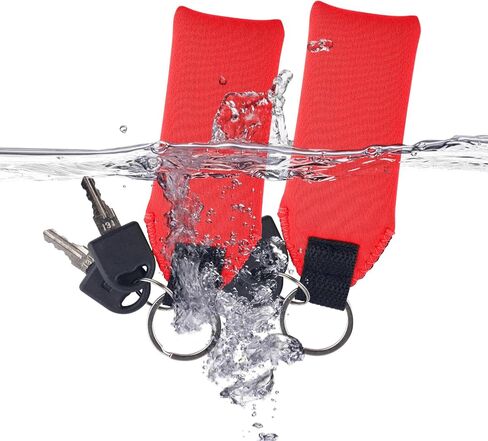 2pcs Floating Foam Keychain, Lightweight Neoprene Waterproof Floatable Key Ring Boat Key Chains Accessories for Surfboard Pool Surfing Paddleboard Outdoor Water Sports (Red) in Saudi Arabia