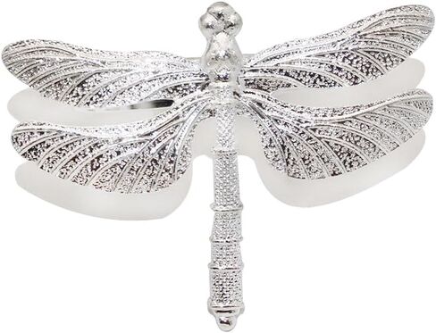 Napkin Rings Set of 6 Silver Dragonfly Napkin Rings,Fall Insect Napkin Ring for Garden Parties Dining Table Decor,Rustic Farmhouse Napkin Ring Holders,Metal Napkin Holders for Cloth Napkins in Saudi Arabia