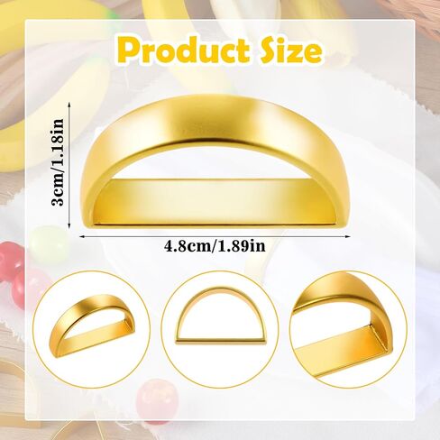 24 Pcs Easter Zinc Alloy sub-Gold Napkin Rings Festival Metal Napkin Ring Holders Modern Serviette Buckles Metallic Adornment for Table Settings Kitchen Dinner Party Wedding (Matte Gold Semicircle) in Saudi Arabia
