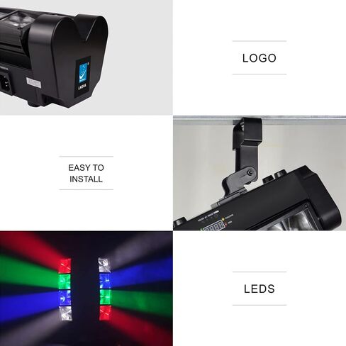 Big Dipper Moving Head DJ Light ، 8x3w LED LED SPIDER Light ، RGBW 4 in 1 STIWSING SOUND Activated/DMX-512 لحفل الزفاف ، الحفلات ، البار ، نادي الحفلات الموسيقية ، إضاءة الأحداث (2 عبوة) in Kuwait