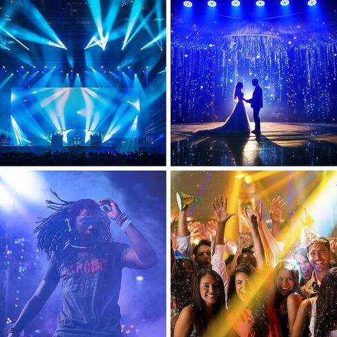 200W Stage Lights, RGBWAL 6IN1 Par Lights, Professional 18 LED DMX512 Sound-Activated Controlled LED Par Can, 6/10CH Uplights for Theater Studio Concert Stage DJ Party, 2 Pack in Saudi Arabia
