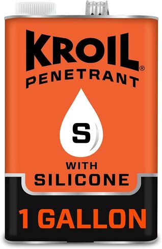 Kroil Penetrating Oil with Silicone (Aerosol Spray-1 Gallon Can-Single) | Penetrant for Rusted Bolts, Metal | Lubricant for Hinges, Chains, Moving Parts (SK011) in Saudi Arabia