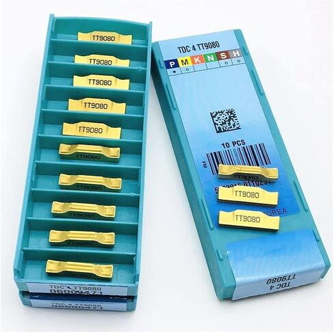 Carbide Tool Slotting Blade TDC4 TT9080 Carbide Blade Steel Processing TDC4 Cutting Blade Lathe Parts Tool (Angle : TDC4 TT9080, Shank Diameter : 10PCS(1box)) in Saudi Arabia