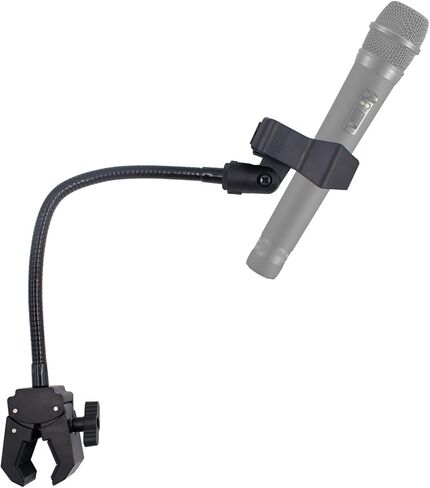 Gooseneck Microphone Stand with Crab Clamp, 11.8 Inch Flexible Adjustable Desk Arm with Microphone Clip for Music Recording Equipment and Live Broadcast Accessories in Kuwait