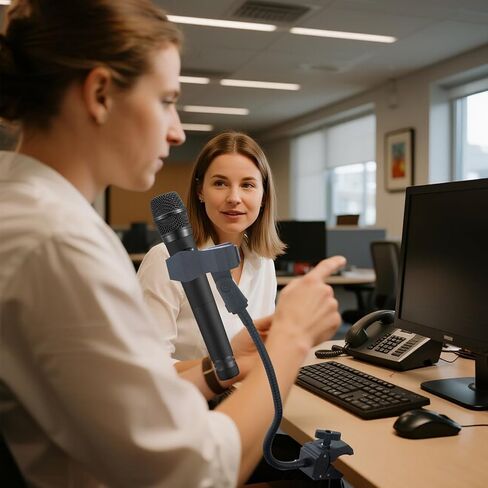 Gooseneck Microphone Stand with Crab Clamp, 11.8 Inch Flexible Adjustable Desk Arm with Microphone Clip for Music Recording Equipment and Live Broadcast Accessories in Kuwait