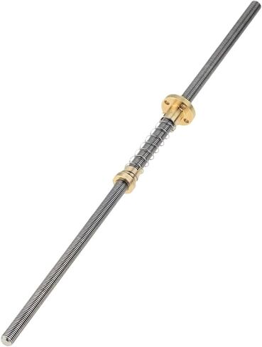 Metal Ball Screw nut T8 Lead Screw Trapezoidal Lead Screw Anti Backlash Spring Loaded Nut Thread 8mm Length 100mm-800mm(100mm) in Saudi Arabia