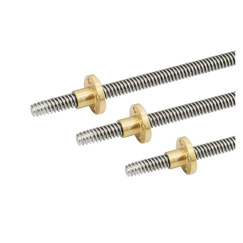 برغي الكرة المعدنية صامدة 1PC 100 مم-550 مم T12 من الفولاذ المقاوم للصدأ المسمار شبه المنحرف المسمار مع الجوز النحاسي (250 مم) in Kuwait