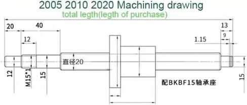 Linear Motion Ball Screw Precision Part 300-500mm Ball Screw Kit 2pcs SBR20 Linear Guides with 4pcs SBR20UU Slider Blocks+1 Kit SFU2005(500mm) in Saudi Arabia