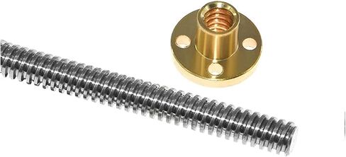 Metal Ball Screw nut T8 Lead Screw OD 8mm Lead 8mm Pitch 2mm Lenght 100mm-600mm with Brass Nut(100mm) in Saudi Arabia