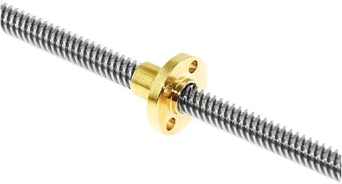 Metal Ball Screw nut T8 Lead Screw OD 8mm Lead 8mm Pitch 2mm Lenght 100mm-600mm with Brass Nut(100mm) in Saudi Arabia