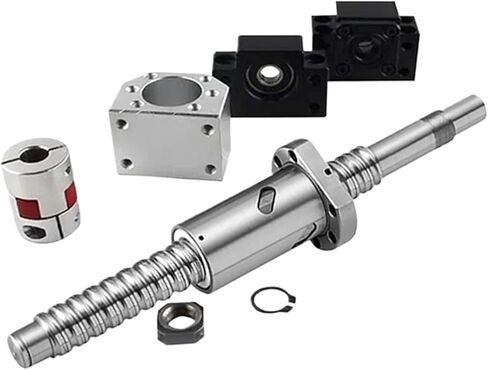 Linear Motion Ball Screw Precision Part 25mm Ball Screw SFU2505 End Machined + RM2505 Ball Nut + DSG25H Nut Housing+BK20 BF20 End Support+ Coupler(594mm) in Saudi Arabia