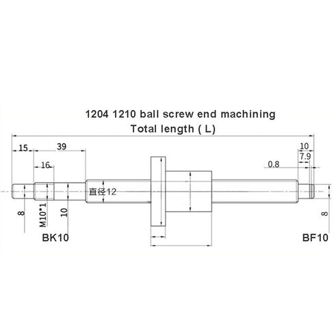 دقة كرة الحركة الخطية الجزء 2PCS HGR15 +4PCS HGH15CA +1 SET SFU1204 Ball Screw +XB +DSG12H L300-1000MM للجزء (450 مم) in Kuwait