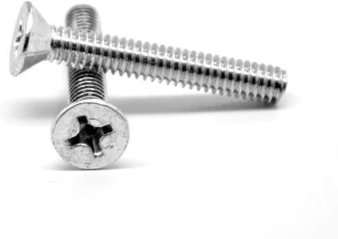 #6-32 x 3 (FT) Coarse Thread Machine Screw Phillips Flat Head Stainless Steel 18-8 Pk 100 in Saudi Arabia