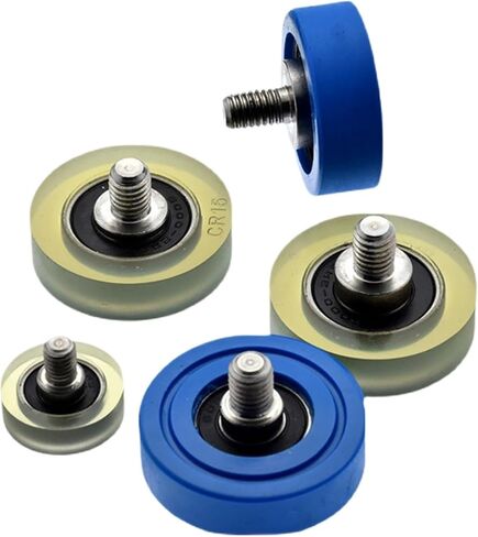 1pcs PU Coated Roller Wheels Externally Threaded Polyurethane Forming Bearing with M8 Screw OD 24 26 28 30 32 35 36 38 40 45(8) in Saudi Arabia