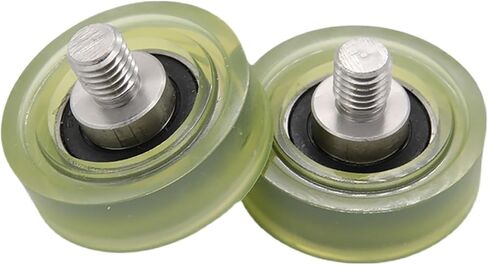 1pcs PU Coated Roller Wheels Externally Threaded Polyurethane Forming Bearing with M8 Screw OD 24 26 28 30 32 35 36 38 40 45(8) in Saudi Arabia