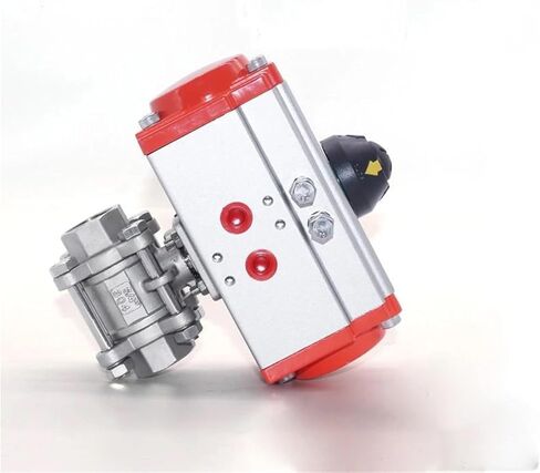 3/4 Inch Three Piece High Platform Pneumatic Ball Valve 304 Stainless Steel Q611F-16P 1Pcs(Single acting) in Saudi Arabia