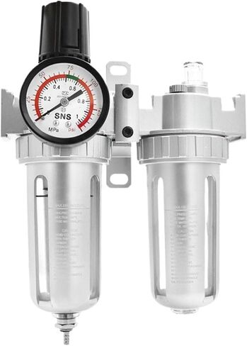 AFC2000 Oil Water Separator Regulator Trap Filter Airbrush Air Compressor Pressure Regulator Reducing Valve AFR2000+AL2000 G1/4"(Upgrades AFC2000 8mm) in Saudi Arabia