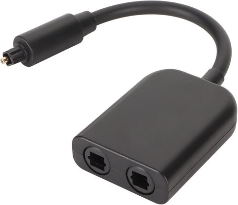 Keenso Digital Optical Cable Splitter 1 in 2 Out Male to Female Sound Adapter for DVD, Household Use in Saudi Arabia